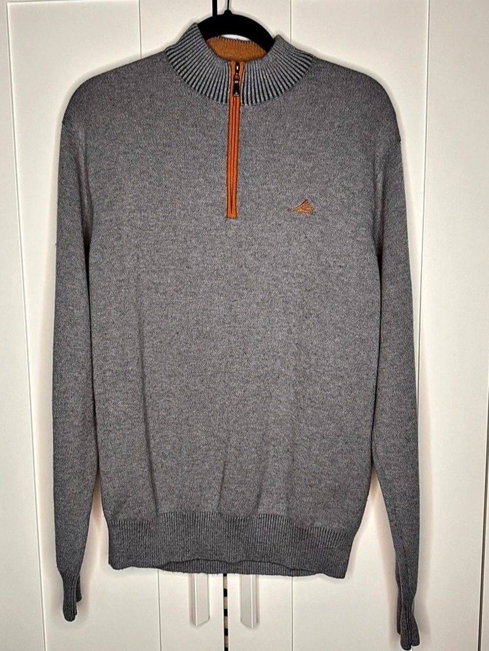 Peter Millar Men's Wool Cotton Quarter-Zip Sweater in Gray